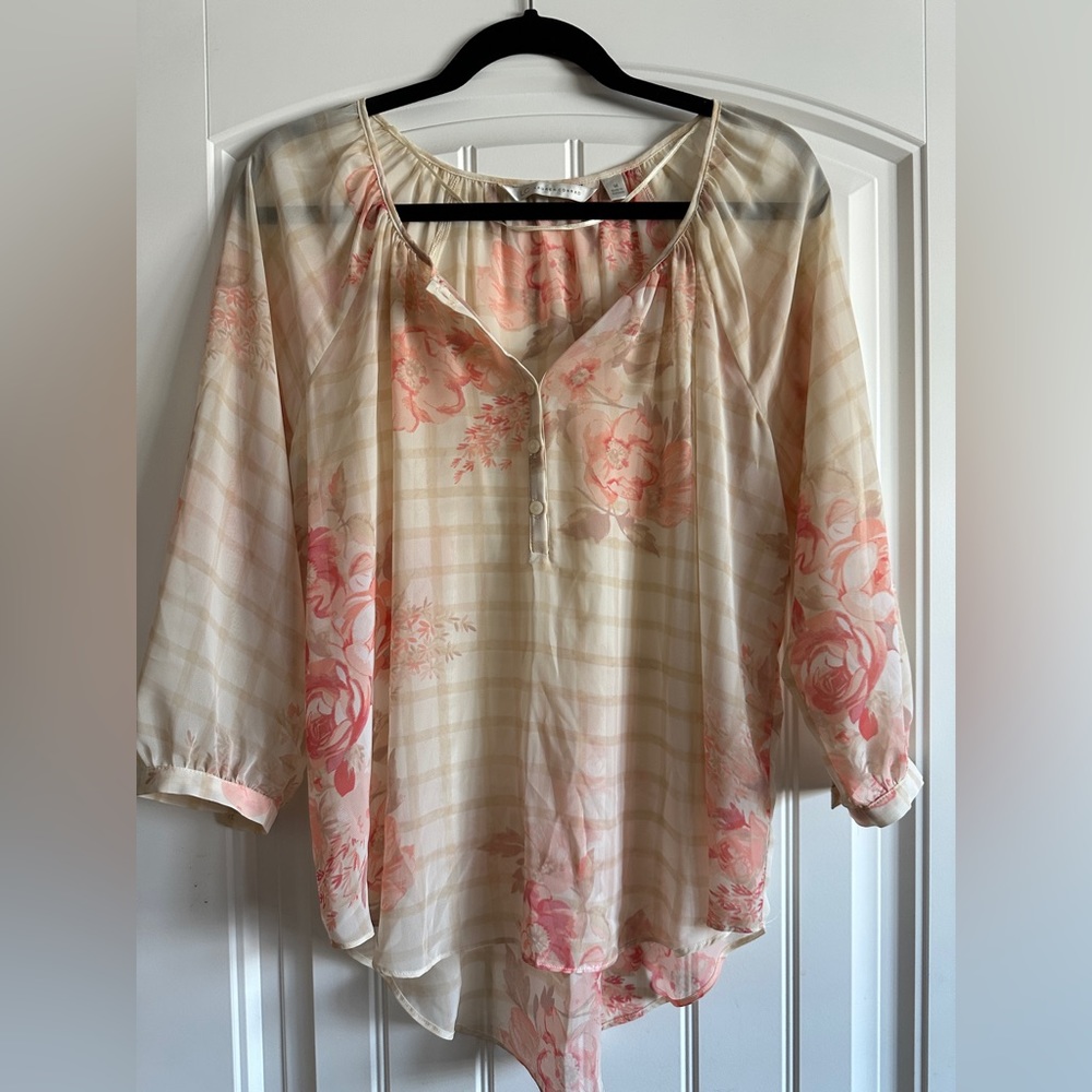 Lauren Conrad Floral Blouse Size M
